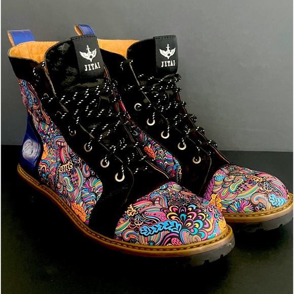 JITAI Hippie Psychedelic Boots. Multicolored Men’s Size 10. - Picture 1 of 12